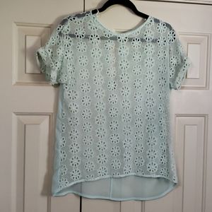 Zara Embroidered Mint Shirt